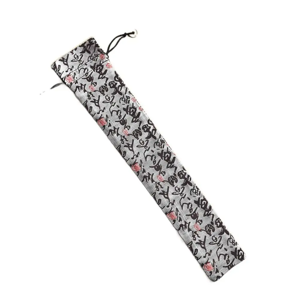 

Chinese Brush Calligraphy Paintings Bag Gifts Packing High-end Folding Hand Fan Bag Brocade Vintage Flute Protector Case Cover