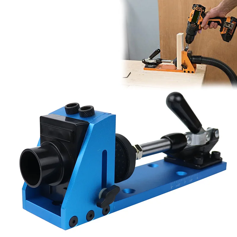 

Woodworking perforation locator oblique hole locator with vacuum cover manual drilling locator adjustable fixing clip