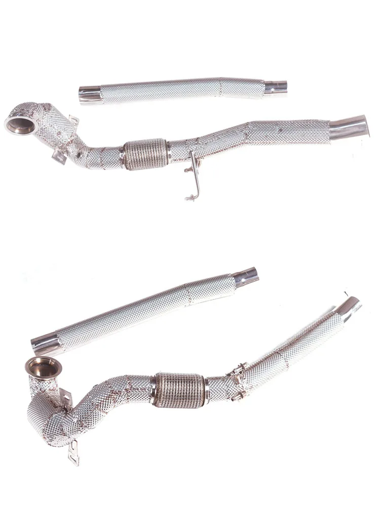 

[Custom product] For 18 Audi S3 2.0 Quattro exhaust system four exhaust pipes with cat down exhaust pipe with insulation