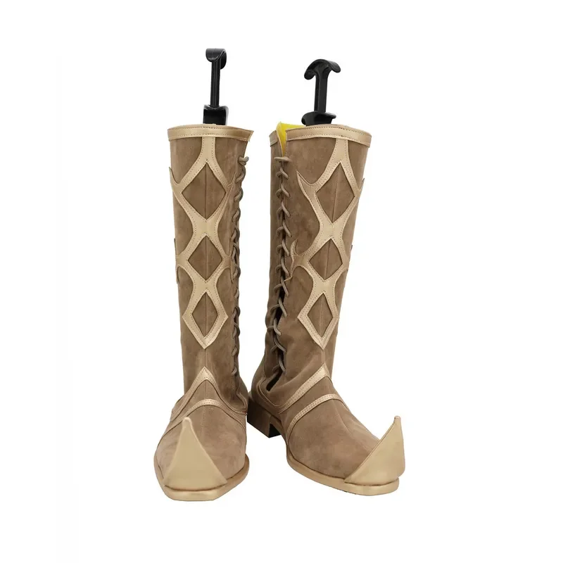 Botas de Cosplay de película Aladdin, zapatos, botas doradas, sandalias de Cosplay, Halloween, Carnaval, hecho a medida