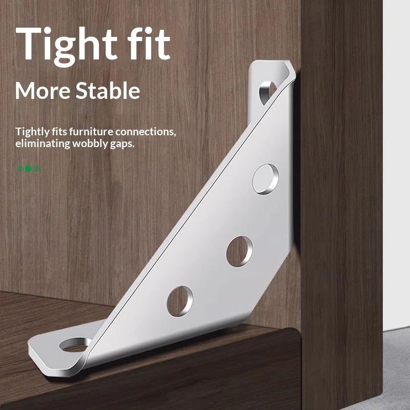 2/4/6/8/12pcs Bracket Furniture Connectors Profile Stainless Steel Angle Adjustment Thickened 90 Degrees Right Fixed Code Bags