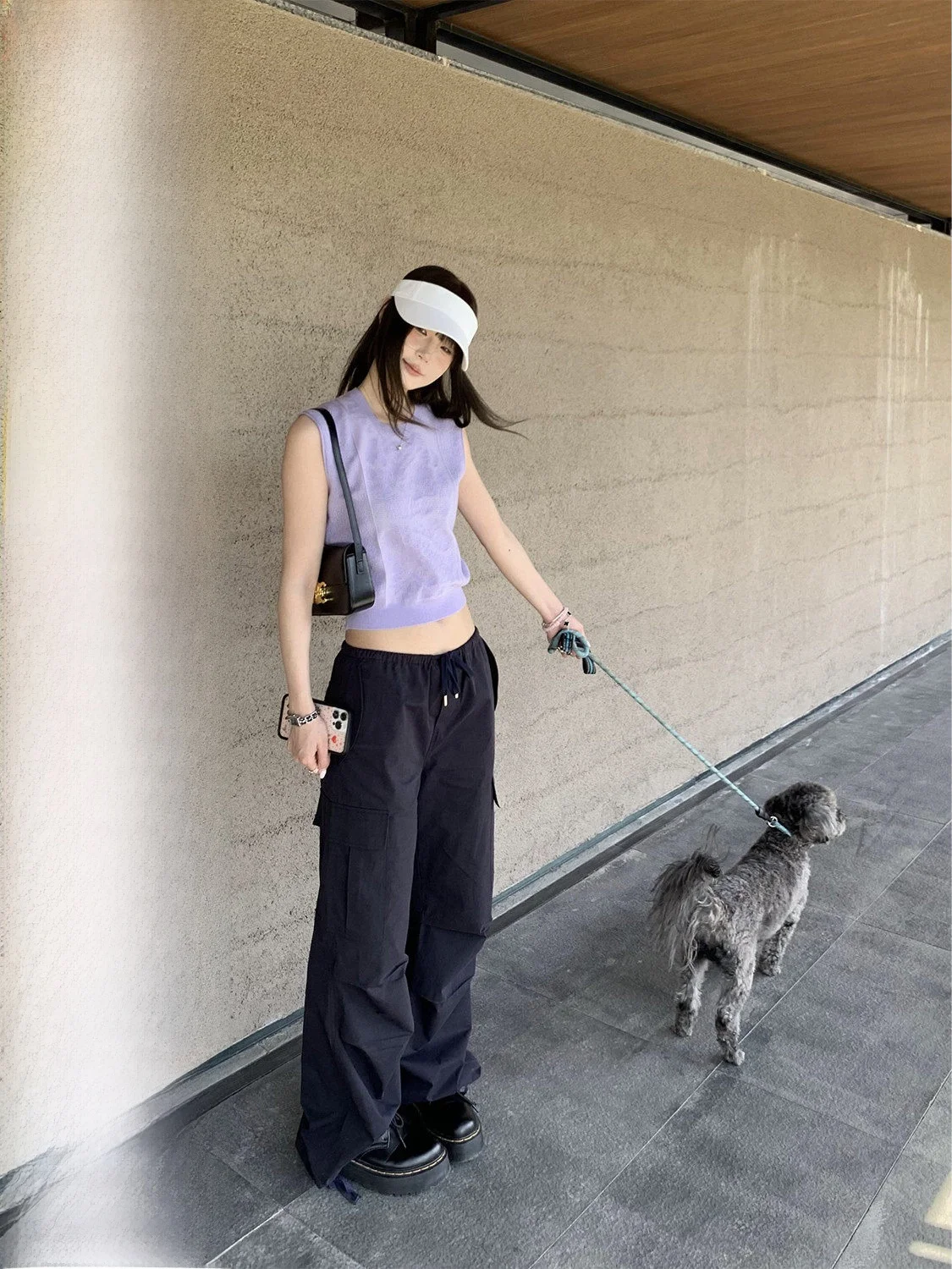 

Повседневные брюки D YANGJUN для женщин, рабочая одежда, с завязками, с множеством карманов, свободные, в американском стиле, широкие штанины, 100% хлопок