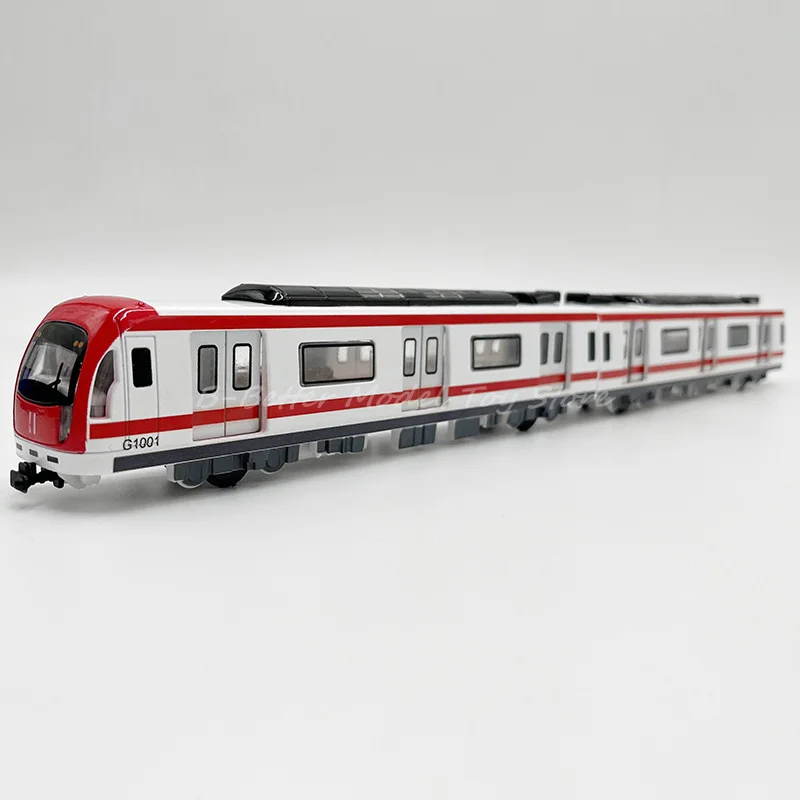 Diecast Metal Train Model Toy City Subway Replica Pull Back With Sound & Light For Child Gifts