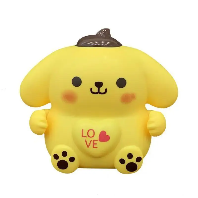 Cartoon Sanrio Pompom Purin girls cute personality creative design luminous recording talking exquisite toy pendant holiday gift #4