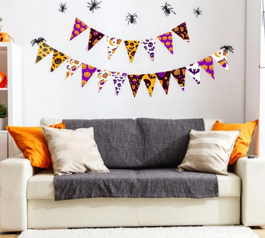 6PC Halloween tema stampato Patchwork tessuto di cotone poliestere per cucire tessuti trapuntati materiale per ricamo fai da te Handmad