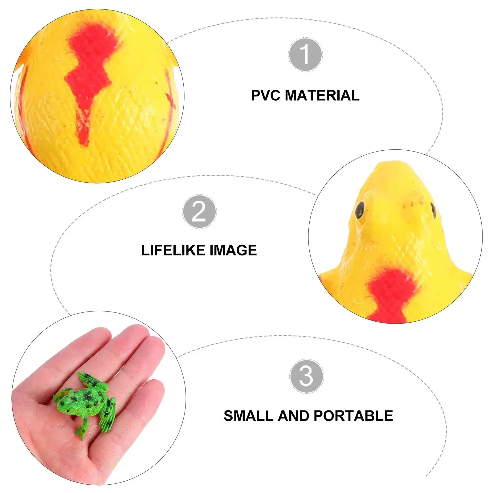 Realistic Simulation Frog PVC Figurine Set Amphibian Animal Model Educational Prank Toy Kids Aquarium Garden Party Decor Gift