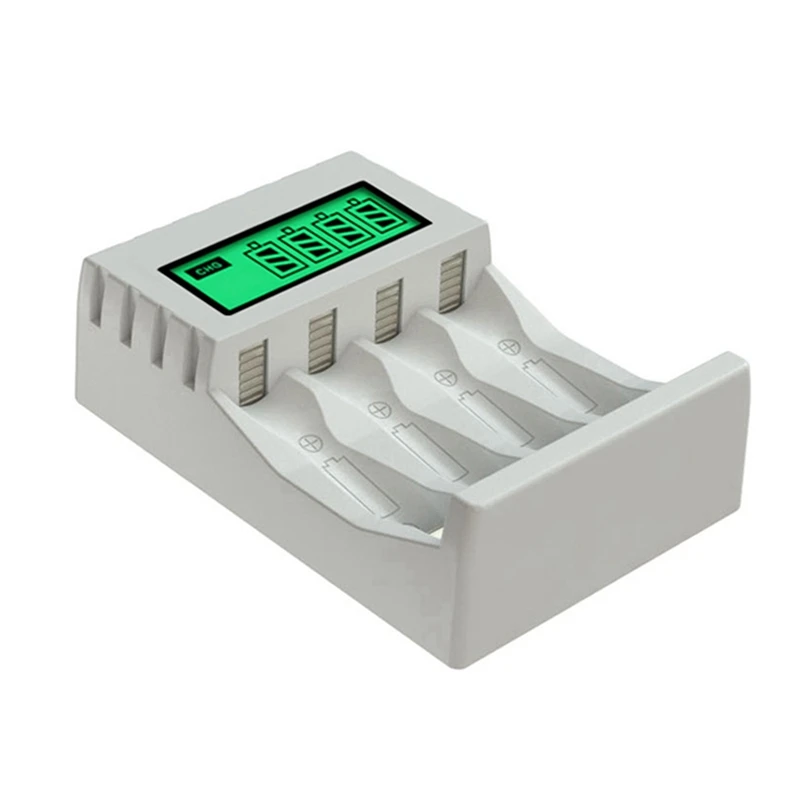 2X Smart Intelligent LCD Display Battery Charger with 4 Slots for AA/AAA NiCd NiMh