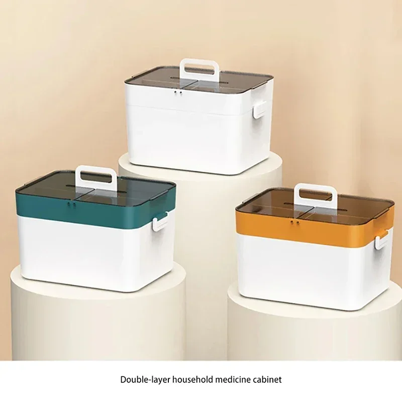 First Aid Kit for Home Household Big Portable Medical Supplies Outdoor Toolbox Plastic Storage Box