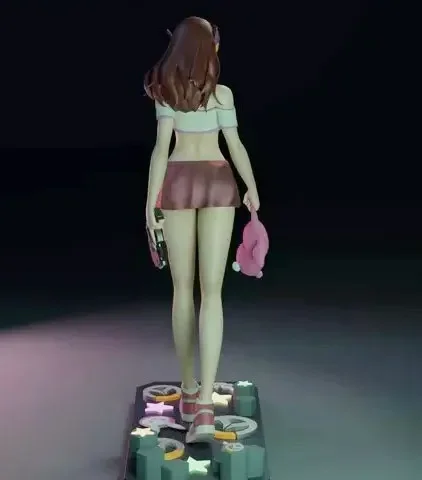 1/24 75mm 1/18 100mm Resin Model DVA Girl Figurine Unpainted Painted  1/24 7.5cm Figurine Sculpture 173