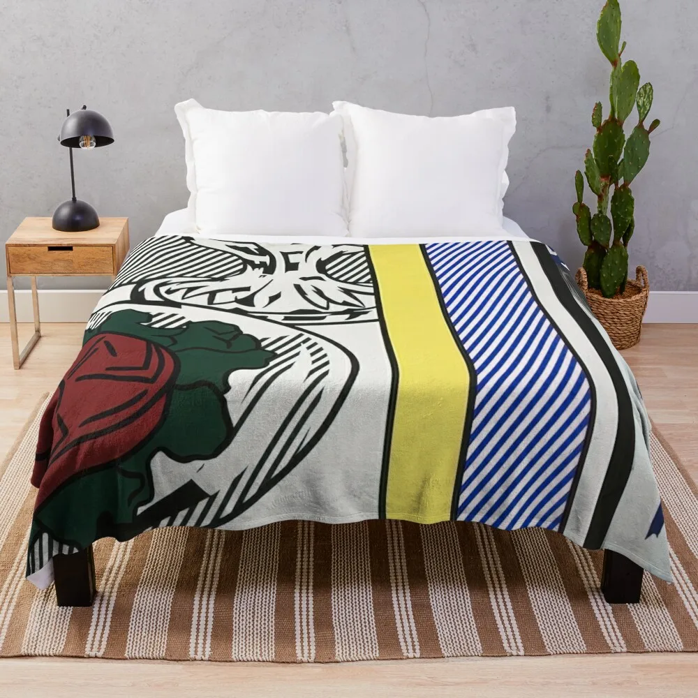 

TOMATO AND ABSTRACTION 1982 By Roy Lichtenstein Throw Blanket Thin Furry Retros Blankets