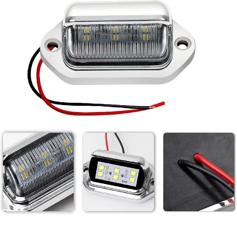 12V-24V DC Waterproof LED Number Plate Light Suitable For Truck Van RV Trailer Dome Cargo Light