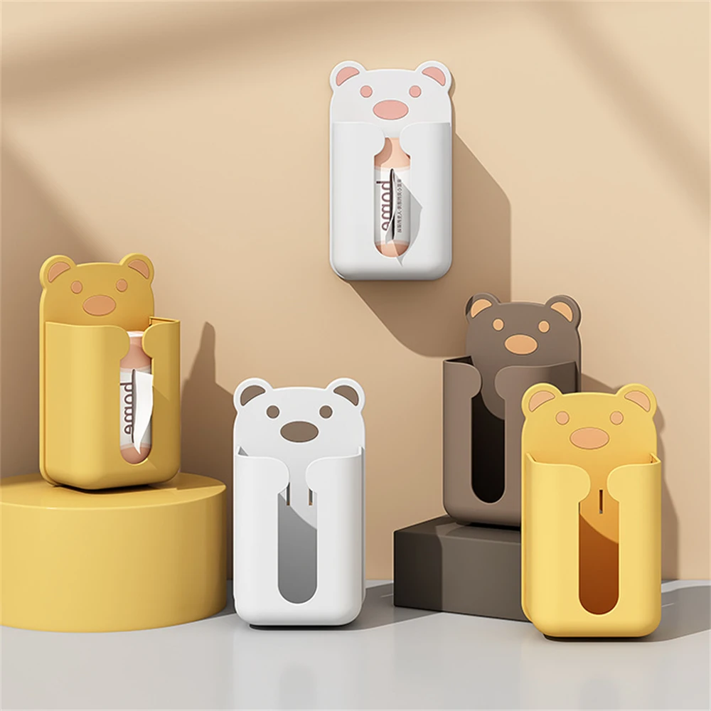 الحائط الكرتون الأنسجة صندوق مقاوم للماء حامل مناديل ذاتية اللصق المنزل المتاح قفازات حقيبة للتخزين منظم مطبخ