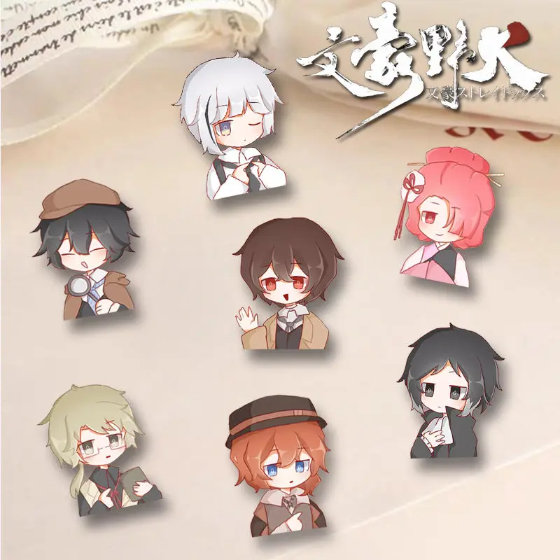 

Edogawa Rampo Ryunosuke Akutagawa Anime Brooch Acrylic Badge Cartoon Pins DIY Decoration Backpack Clothes Accessories