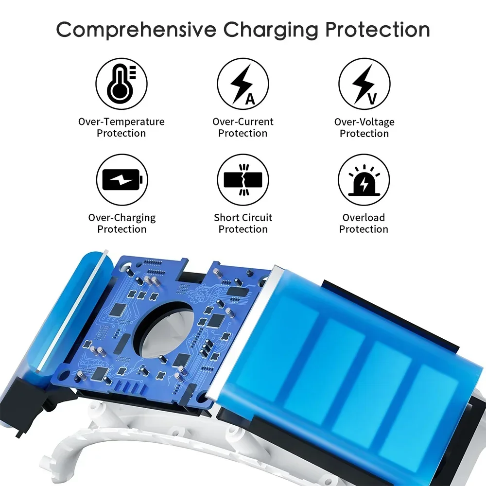 Ремешок на голову с аккумулятором 10000 мАч для Meta Quest 3/3S Elite, сменный ремешок 18 Вт, быстрая зарядка, регулируемые удобные аксессуары VR