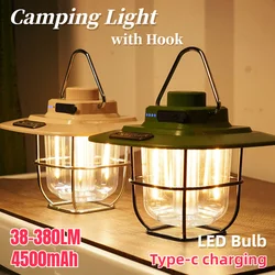 LED Emergency Light Garden Decorative Lamp Waterproof Retro Camping Tent Lights Portable Camping Lantern for Outdoor Travel