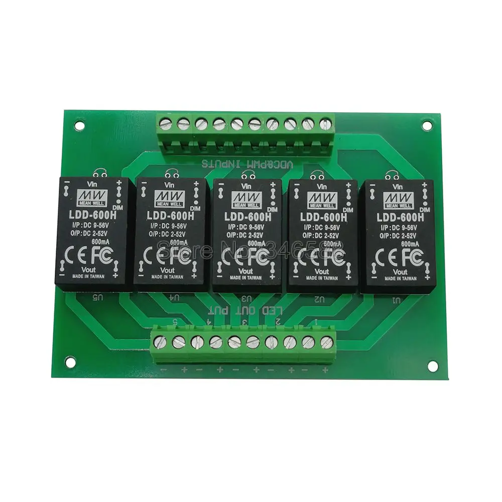 5 Channel Meanwell LDD-700H LDD-500H LDD-1000H LDD-350H LDD-600H LED Driver LDD Circuit PCB Board LDD Dimmer Controller