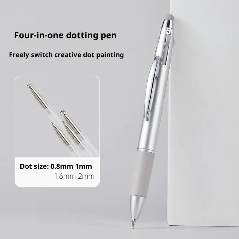 4in1 Nail Art Dotting Tools In Ballpoint Pen Design Nail Dotting Pen Nail Art Tip Dot Paint Manicure Kit