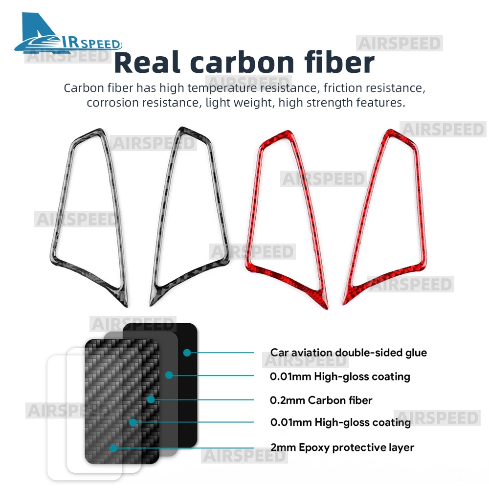 Real Soft Carbon Fiber Trim Sticker For Mercedes Benz SLK R171 2004 2005 2006 2007 2008 2009 2010 Air vent On Sides of Dashboard view 6