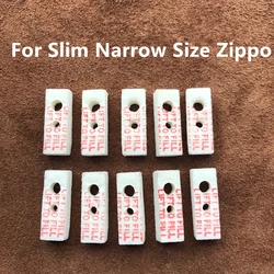 10pcs Slim Cotton Felt Pad Sealing Bottom For Zippo Narrow Version Gas Petrol Lighter Repair Service Replace Part Insert Gasket