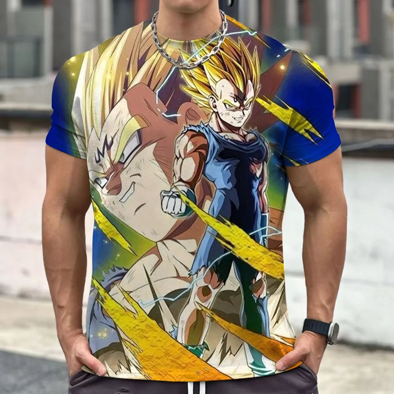 

Dragon Ball Z 20245Goku Men's T-shirt Anime T-shirts Children's Clothing Short Sleeve Essentials Tops Fashion New Harajuku Style