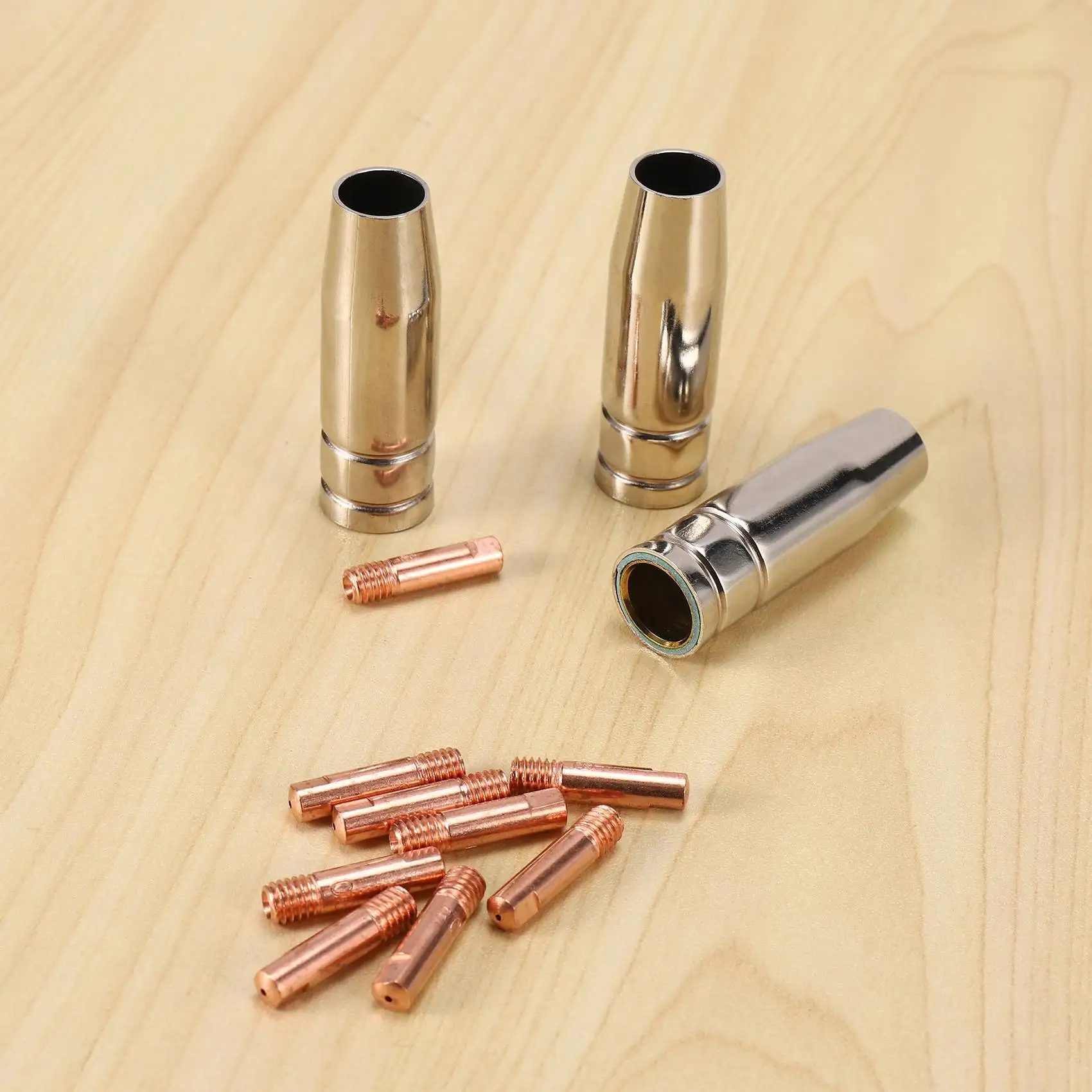 13 Stuks Co2 Mig Lastoorts Luchtgekoelde Mb 15ak Contactpunthouder Gasmondstuk 0.8Mm Lasschild Mantelmondstuk Tip Set