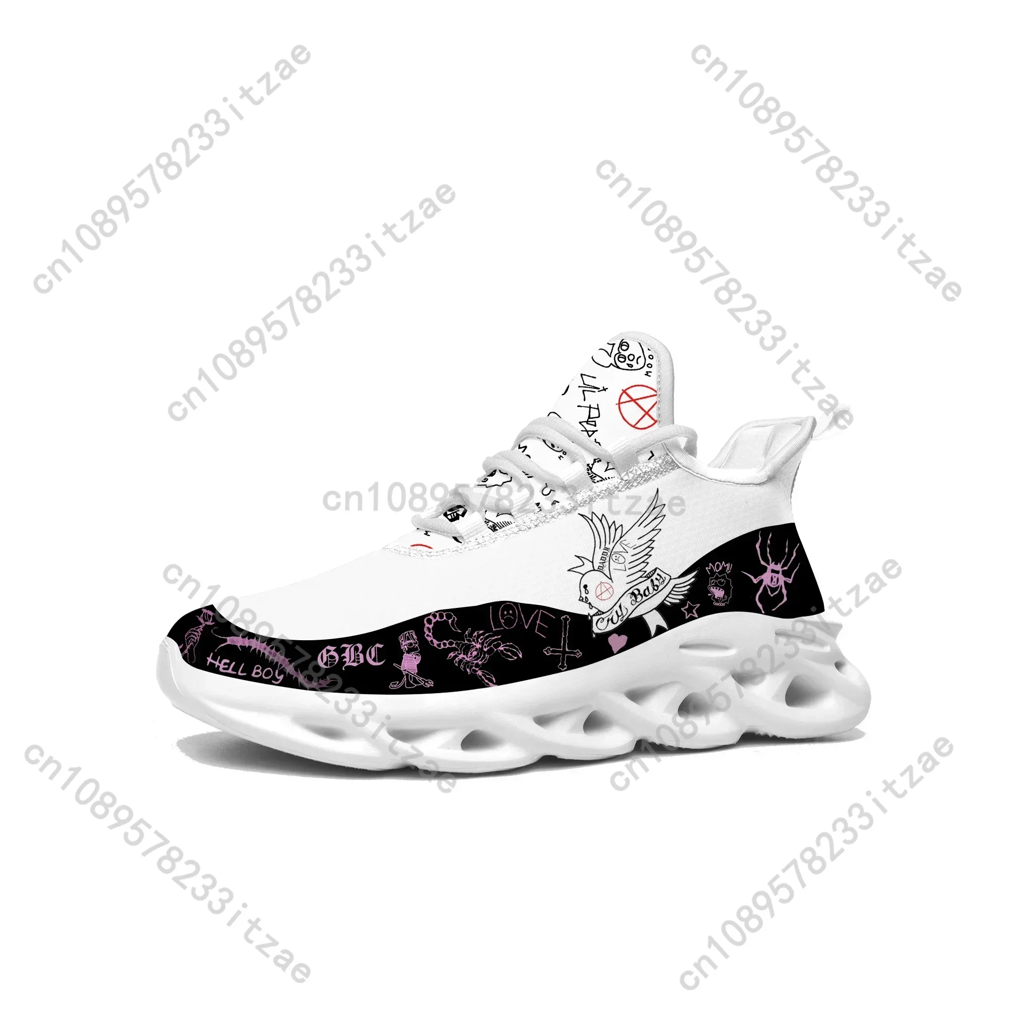 

Lil Peep Rapper Flats Sneakers Mens Womens Hot Hip Hop Pop Sports Running Shoe Sneaker Lace Up Mesh Footwear Custom Shoe