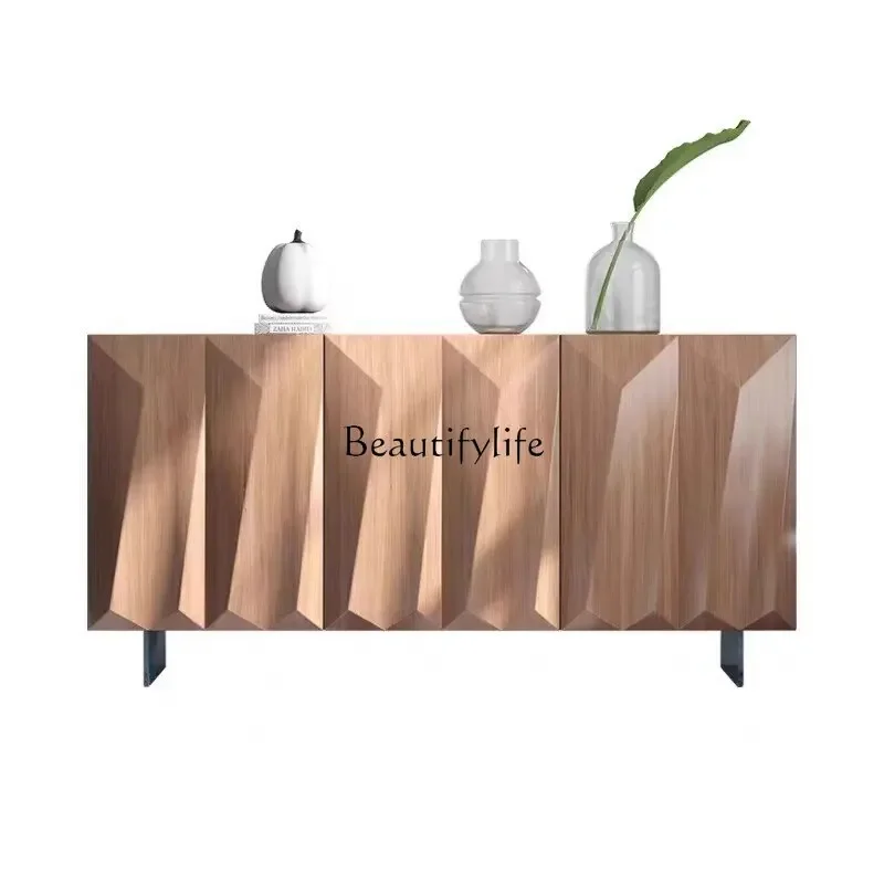 

ld 30Medieval creative personalized side cabinet Nordic special-shaped entrance log color tea cabinet