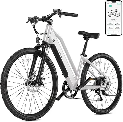 

Electric Bike for Adults with Peak 1000W/750W Motor, 36V/7.8Ah/10.4Ah Removable Built-in Battery, 25MPH/30MPH 7-Speed City Ebike