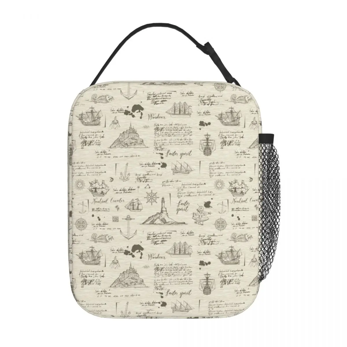 Ocean Anchor Sailor Sea Thermal Insulated Lunch Bags for School Sailboats Portable Food Container Bag Cooler Thermal Lunch Boxes