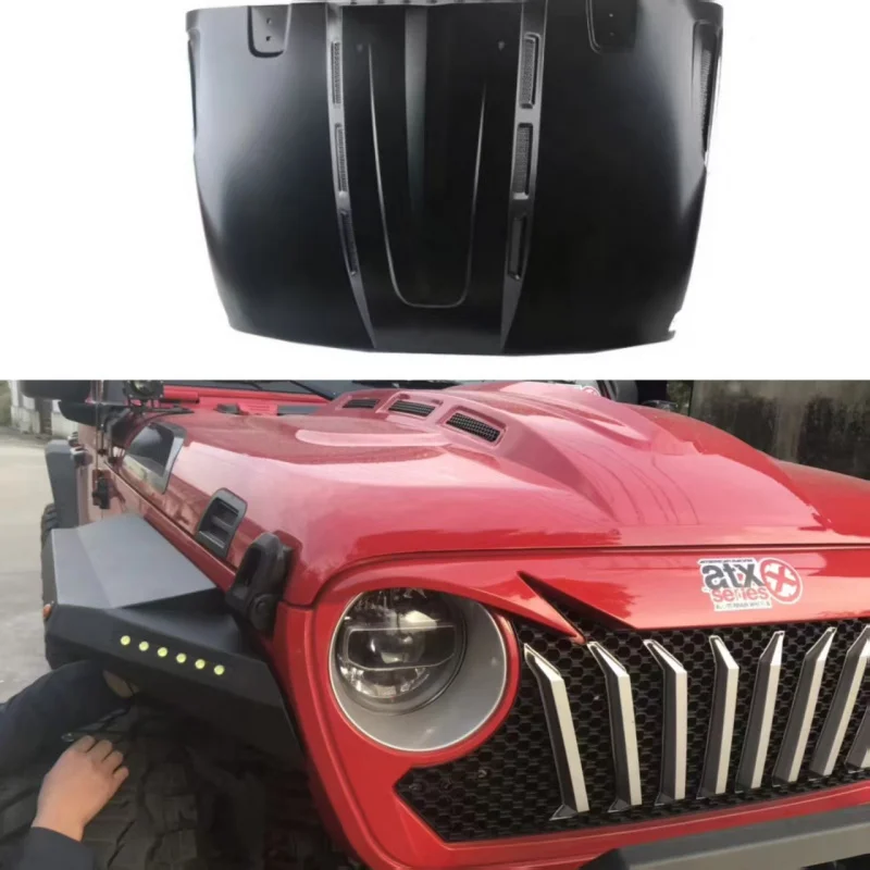 

Подходит для совместимости с капотом Jeep JL Wrangler Gladiator 18–24 годов для бездорожья.