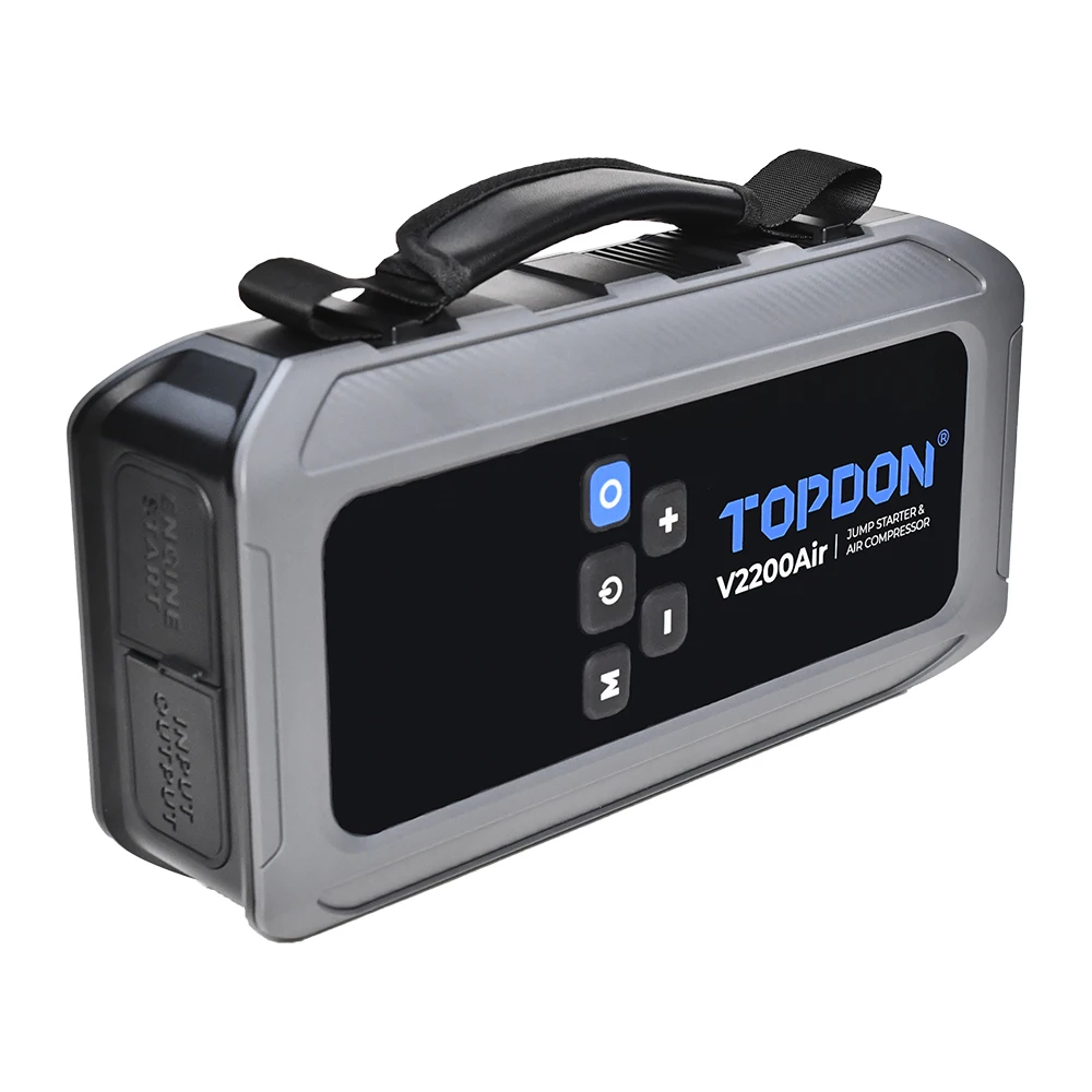 TOPDON V2200 Air 2-In-1 Jump Starter And Tire Inflator Car Battery Booster Super Capacitor Power Bank Jump Starter With Air Pump