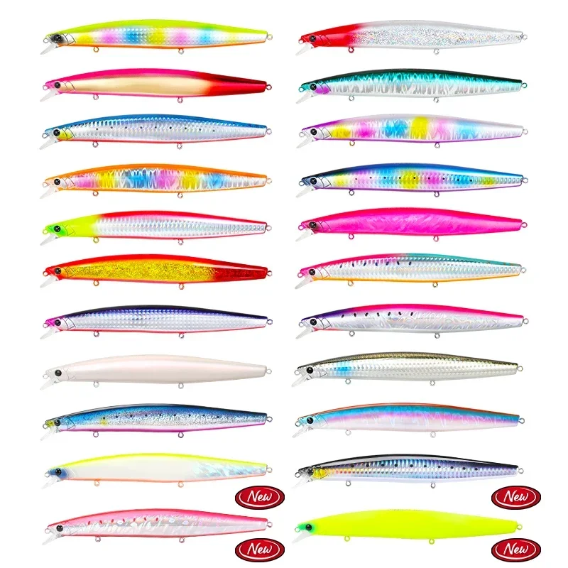 TSURINOYA 160F Ultra-long Casting Floating Minnow Fishing Lure DW110 STINGER 163mm 31g Sea Fishing Hard Bait Piura Seabass Baits