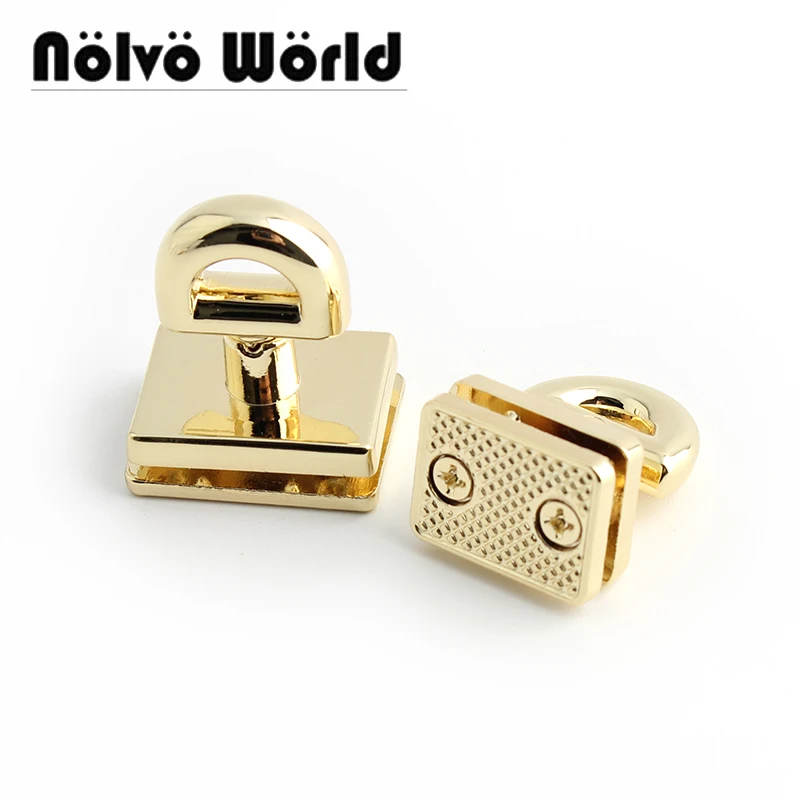 5-10-30sets Light Gold Turn Locks Magnetic Connecting Buckle Arch Bridge Perfect For Women Bags Purse Clasp Closure Accesories