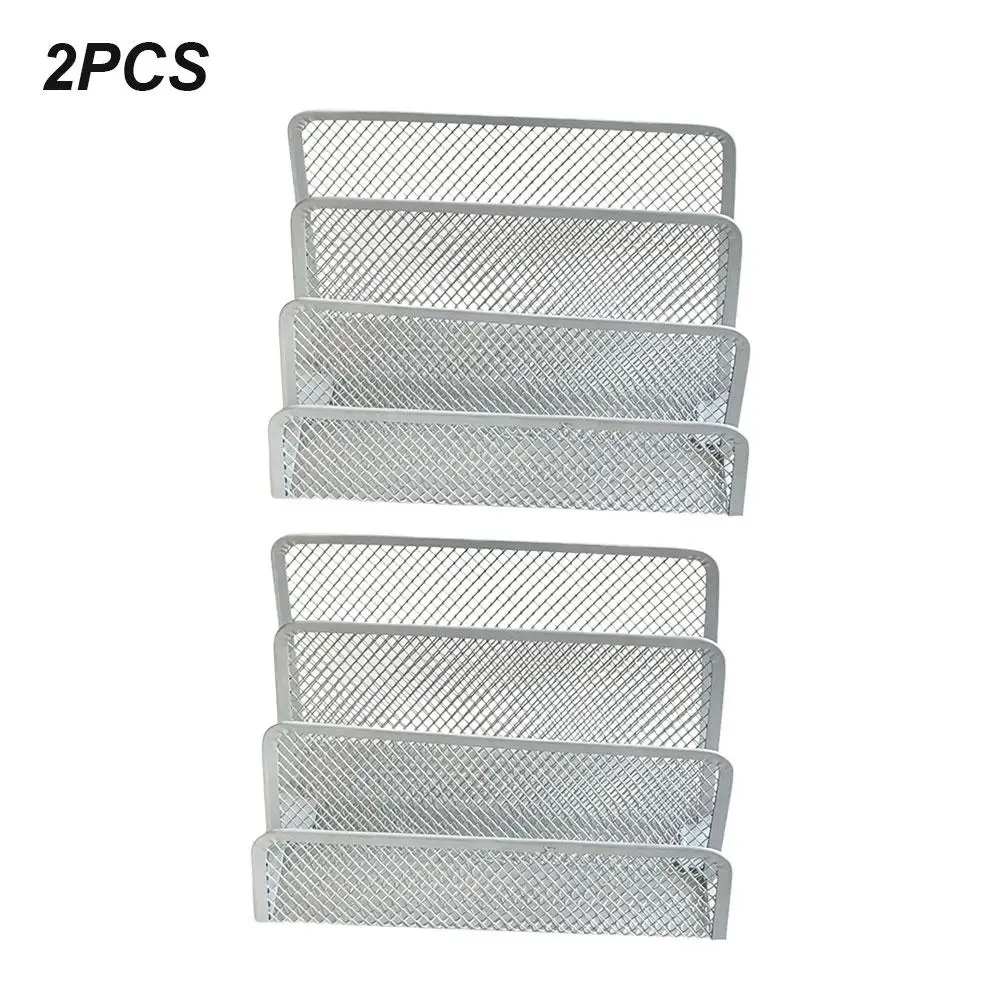 4‑Tier Metal Mesh Letter Sorter Desk File Organizer Multi‑Compartment Mail Document Holder Sturdy Envelope Card Storage Rack