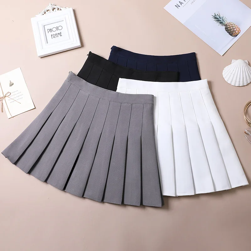 

Girls Mini Pleated Skirt Korean Style Preppy A Line Mini Saia Women's Summer Chic And Elegant Ropa Para Mujer Skirts For Women