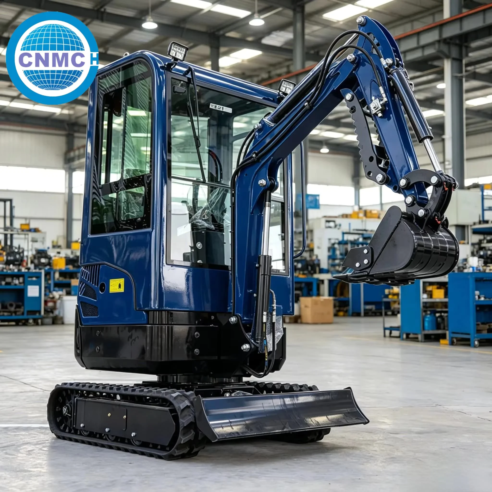 CNMC Crawler Mini Excavator 1.2 Ton Excavator Digger EPA CE Certification 13.5HP Compact Excavator With Cab Garden Farm Use