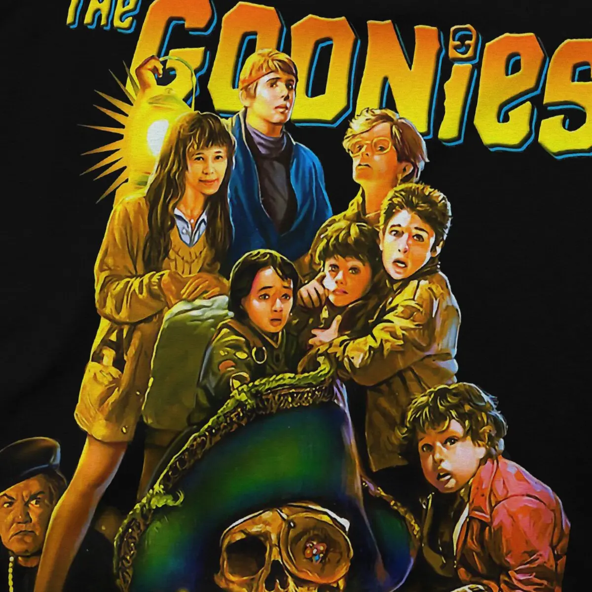 Goonies Day Creative TShirt for Men The Goonies The 85 Action Movie Round Collar Pure Cotton T Shirt Hip Hop Gift Clothes