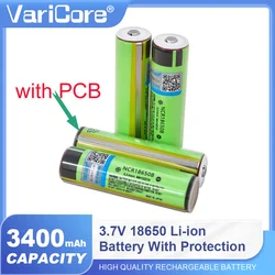 1-20PCS VariCore Original 18650 3.7V 3400mah High capacity Lthium Battery Protection Board Safe and Long Life For Flashlight
