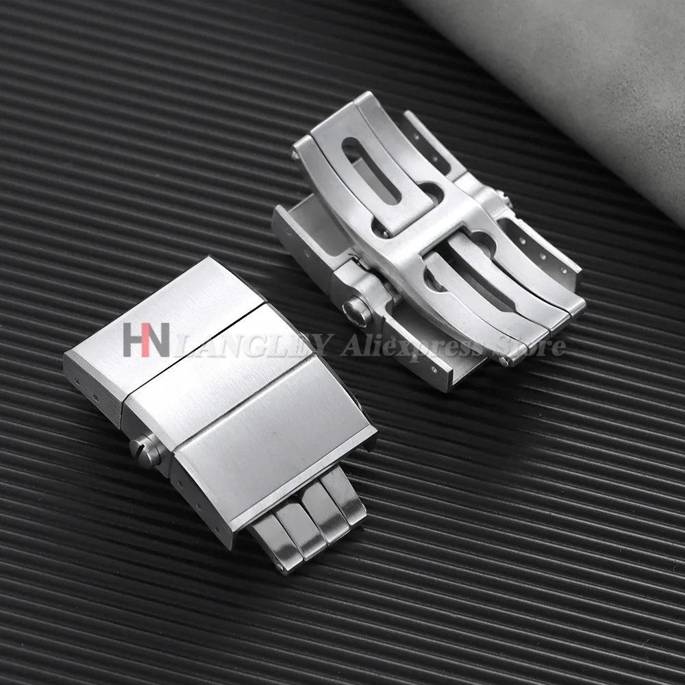 20mm For Ulysse Nardin Athens Watch Strap Folding Buckle Stainless Steel Butterfly Clasp Rubber Silicone Watchband Accessories