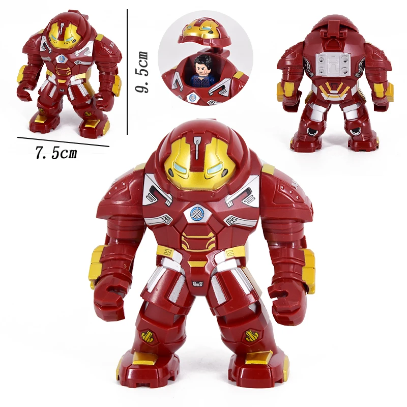 Big Size Character The Iron Hulkbuster Tony Stark Mk85 War Machine Model Building Blocks Enlighten Figure Toys For Children