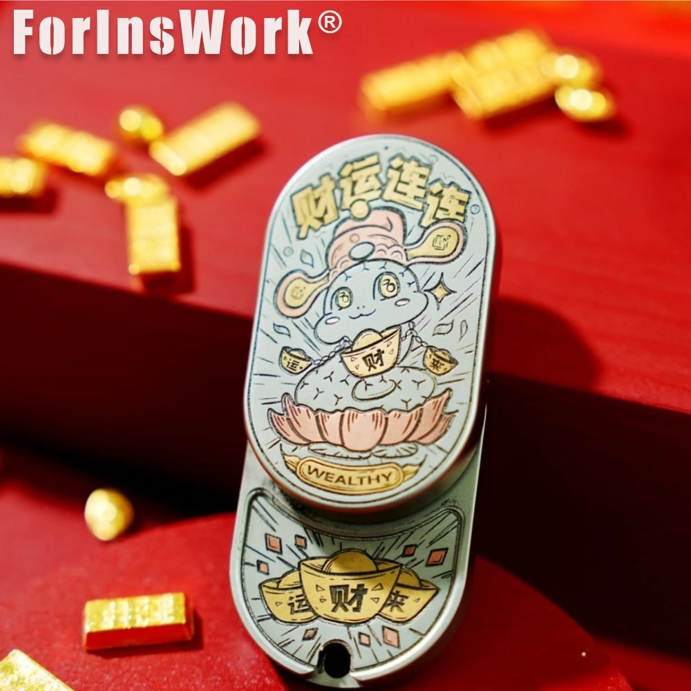 HEedc LINGYUN 3.0 Brahma Ice Crystal Zirconium Push Slider Hand Spinner Anxiety And Stress Relief Finger Toys