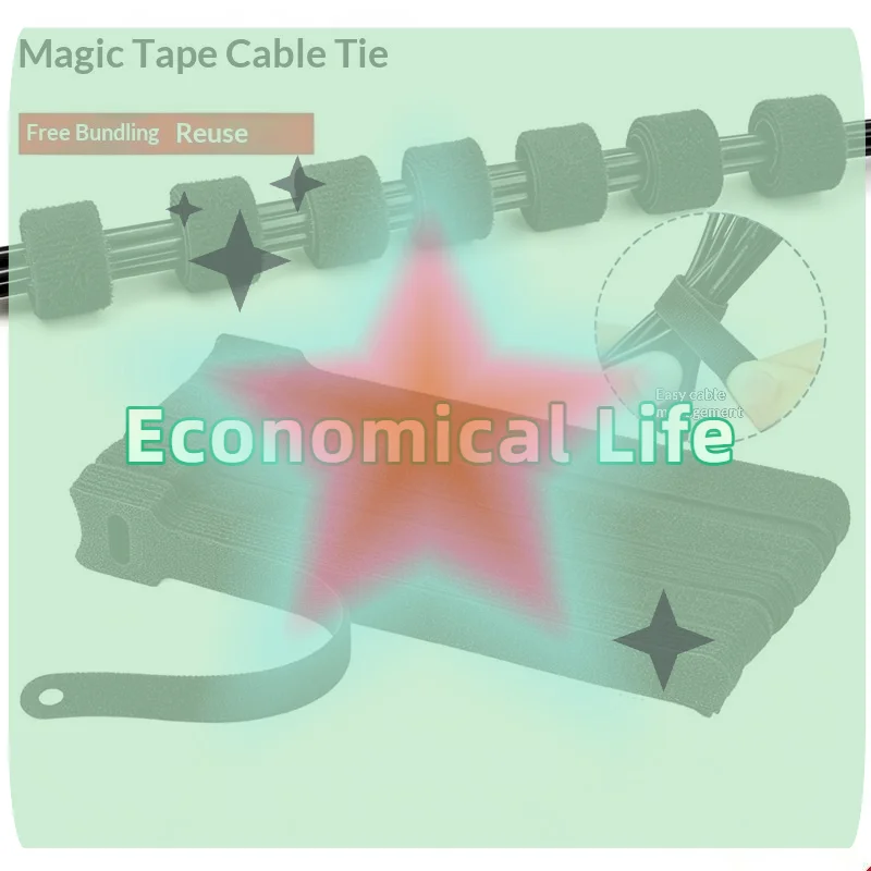 [MOA]50Pcs Cable Organizer Cable Management Cable Winder Tape Protector For Wire Ties Phone Accessories Cables Organizer[MOA]