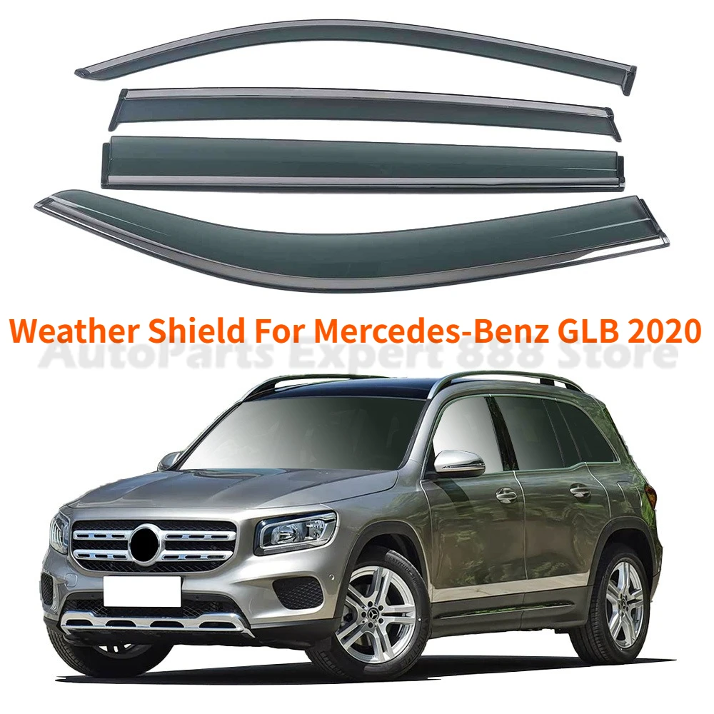 Weather Shield Window Visors For Mercedes-Benz GLB 2020 Car Accessories Rain Guard Deflector Windshield Rain Eyebrow Awning Trim