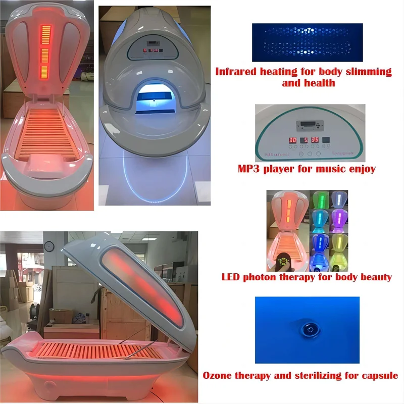 Factory wholesale spa equipment oxygen o2 chambers sauna shower massage bed ozone capsule machine for sale