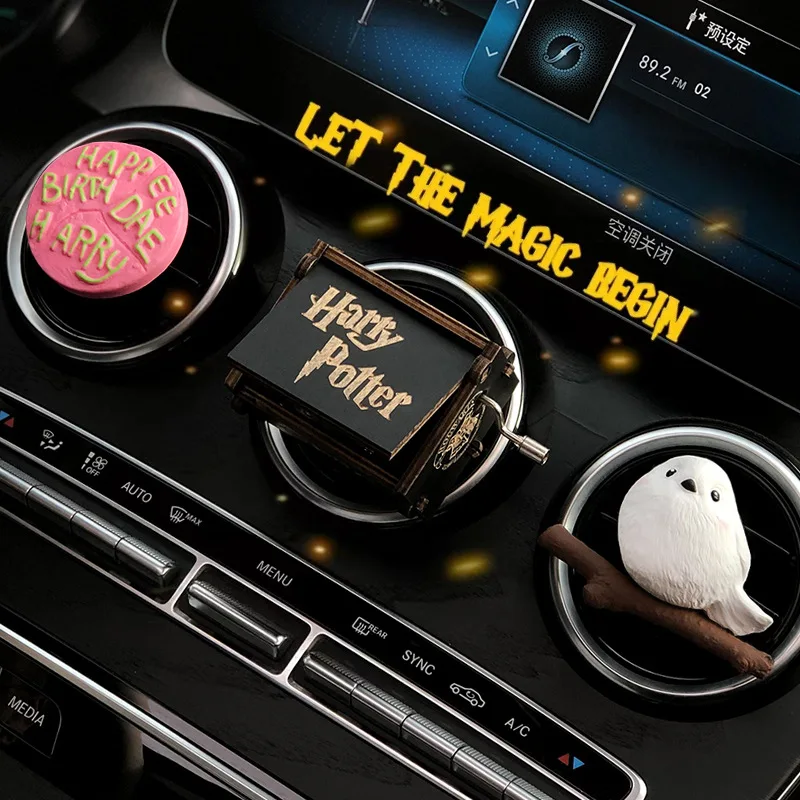 

Harryed Fate Pottered Music Box Car Air Freshener, Car Vent Clip Aroma Stone Fragrance Interior Decoration Accessories