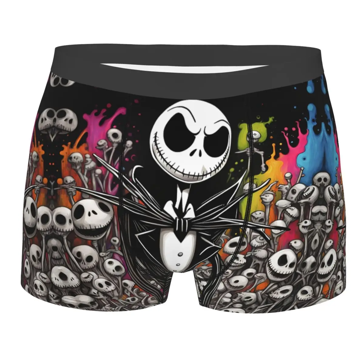 

Custom Nightmare Before Christmas Boxers Shorts Panties Men's Underpants Comfortable Halloween Movie Jack Skull Briefs Underwear
