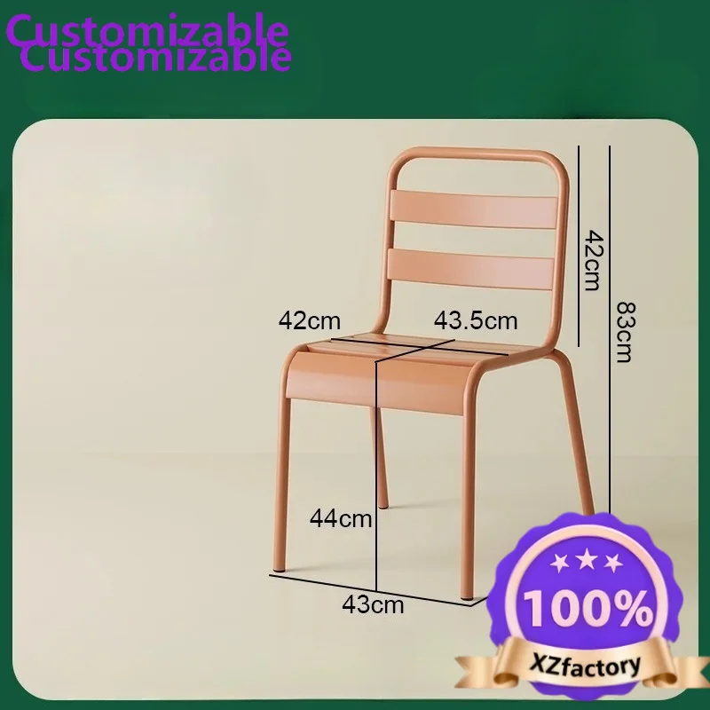 Factory Direct 2026 Top QZT sedia per il tempo libero in ferro battuto per esterni giardino cortile sedia da pranzo per la casa