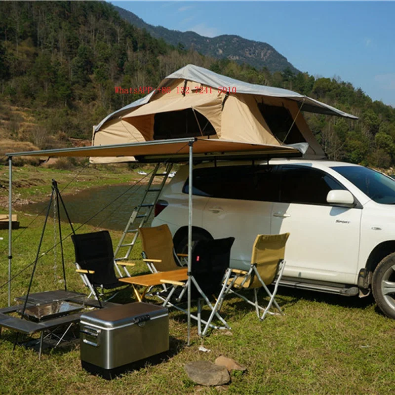 Car Overland Cabin Marquee Tent Stove Ox Fabric One Bedroom Foldable Easy Storage All Season Summer Use 2.7m Waterproof