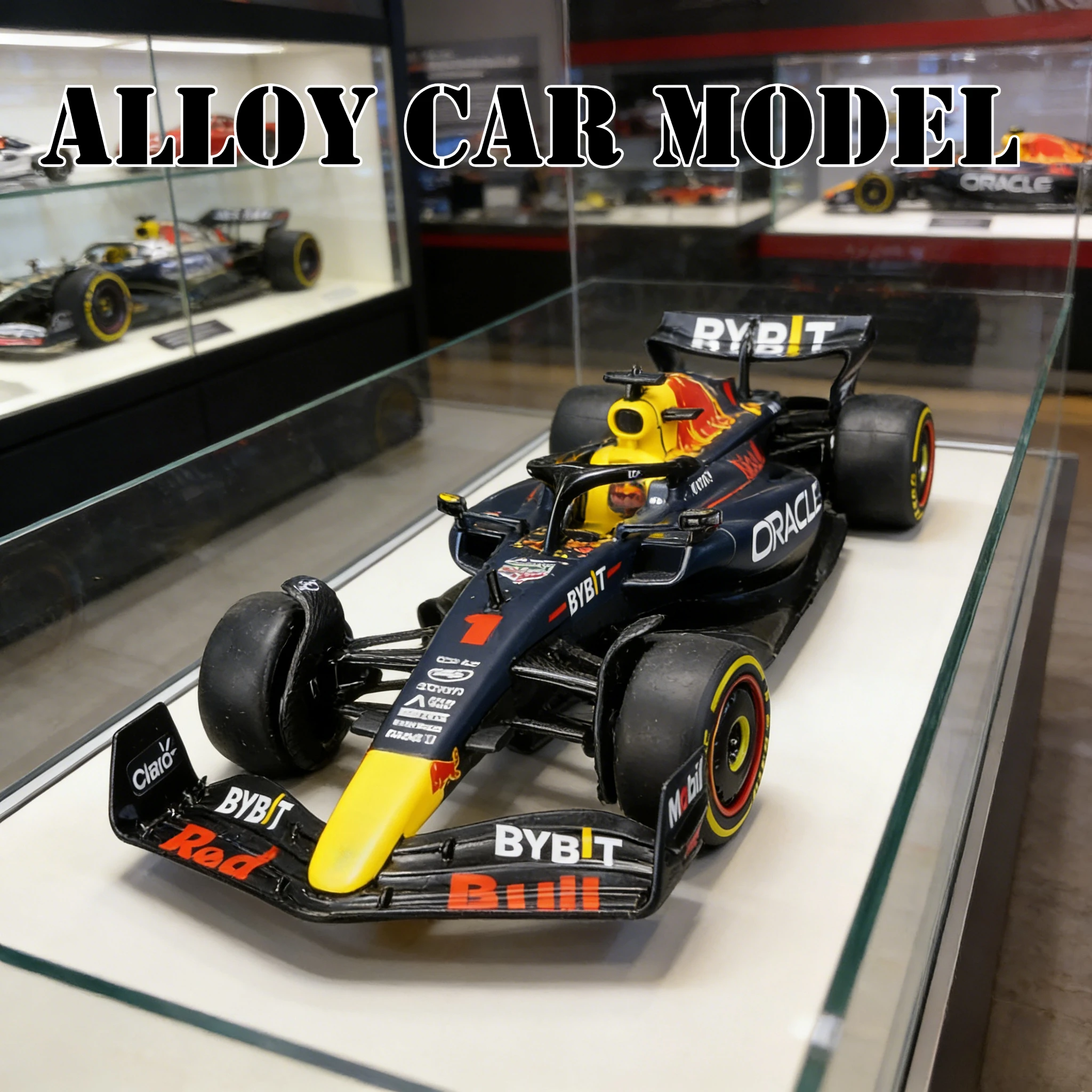 โมเดลรถแข่งฟอร์มูล่าวัน Red Bull RB19 ขนาด 1:24 ของสะสมตกแต่งภายในรถยนต์ ของขวัญสำหรับเด็ก