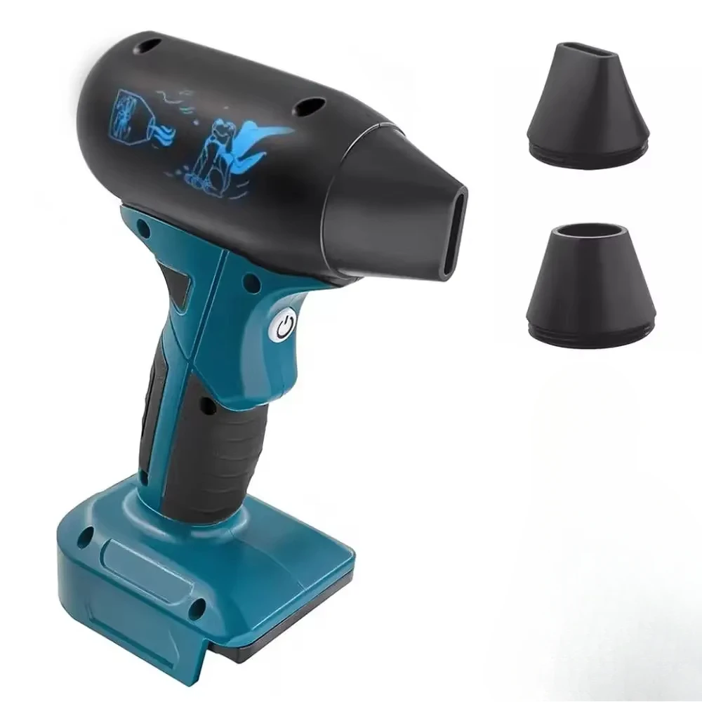 

Беспроводная воздуходувка для листьев, электрический воздуходувка для рабочей площадки для Makita, 18 В, литий-ионный аккумулятор, ручной портативный жестокий турбовентилятор, 4 скорости